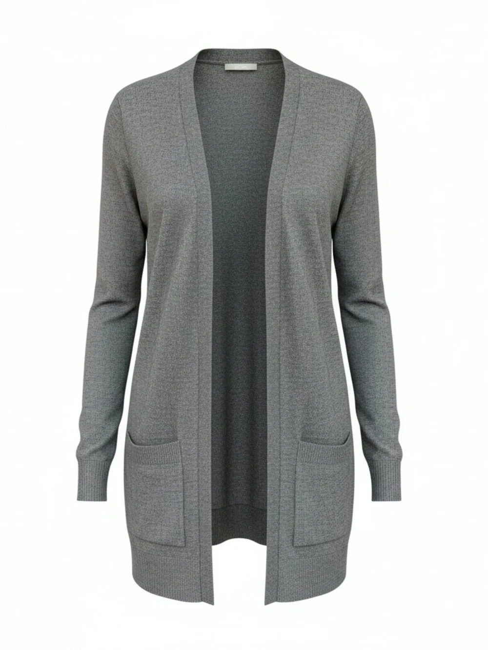 Matty M Open-Front Longline NWT Cardigan Heather Gray Women’s M - Picture 1 of 6